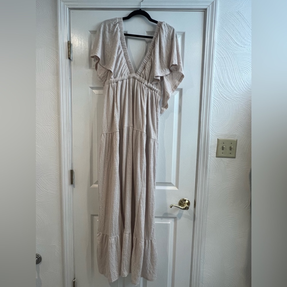 Free People dress. Medium. Worn once. Cream colored.